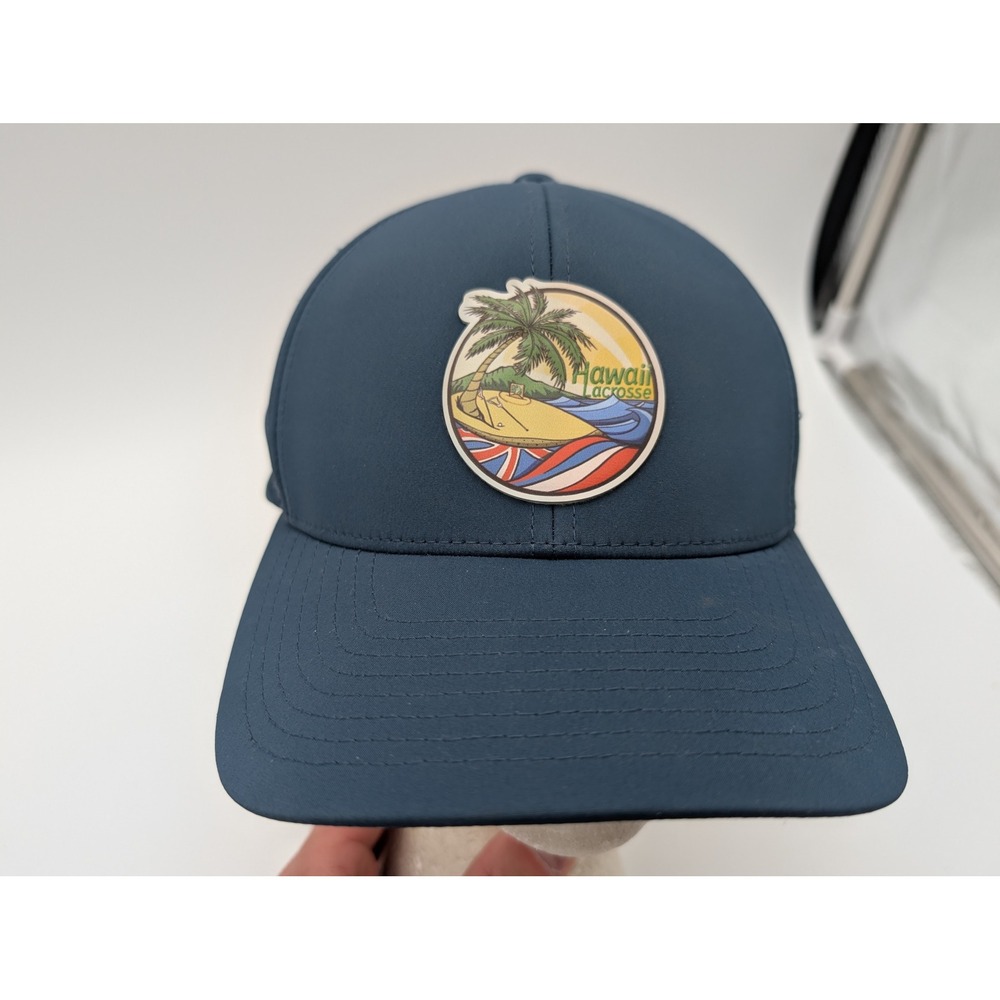 Branded Bills Hawaii Lacrosse Performance Hat Navy Blue Flexfit 110 Adjustable